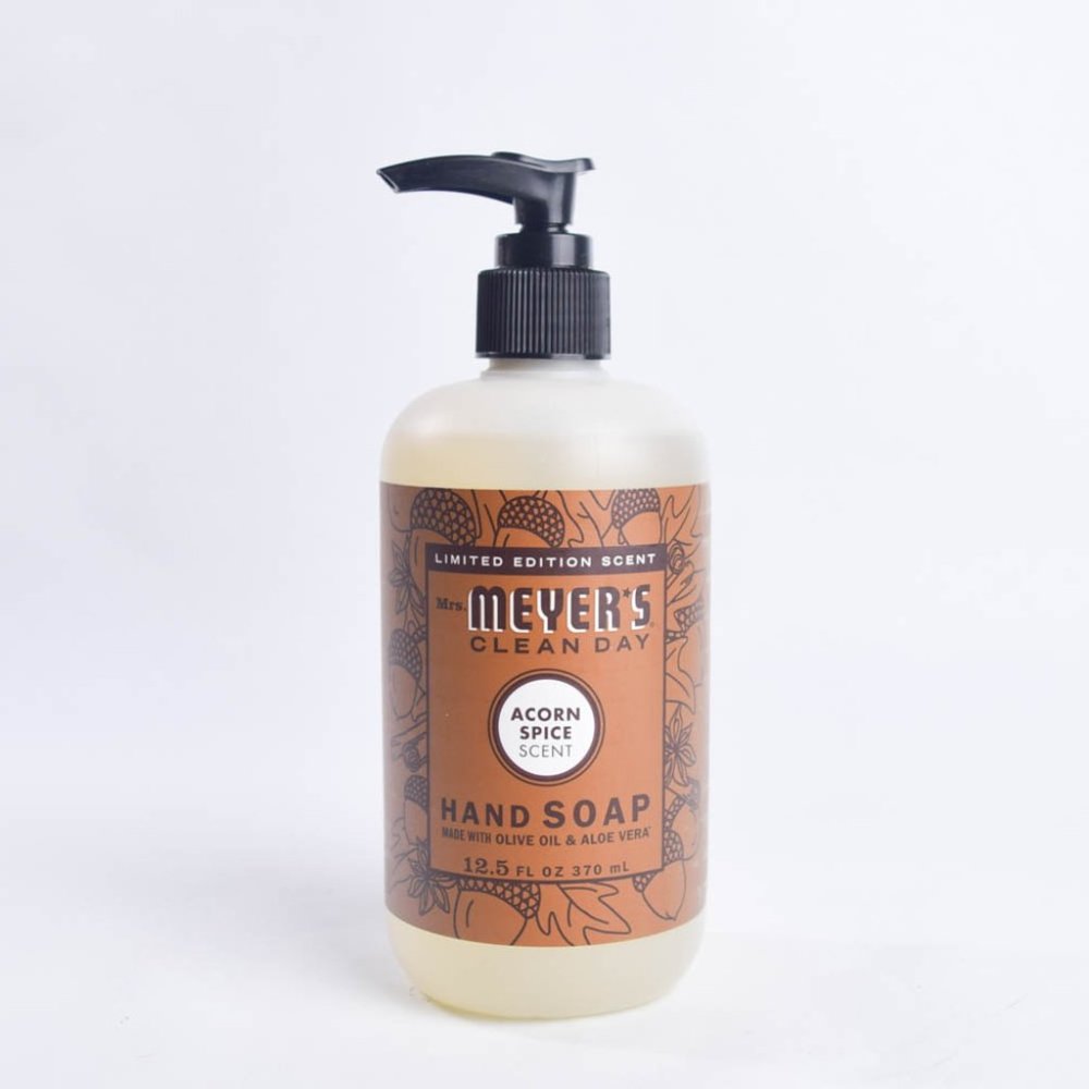 Mrs Meyers Hand Soap Acorn Spice Olive Oil & Aloe Vera Plant Based 12.5 Oz